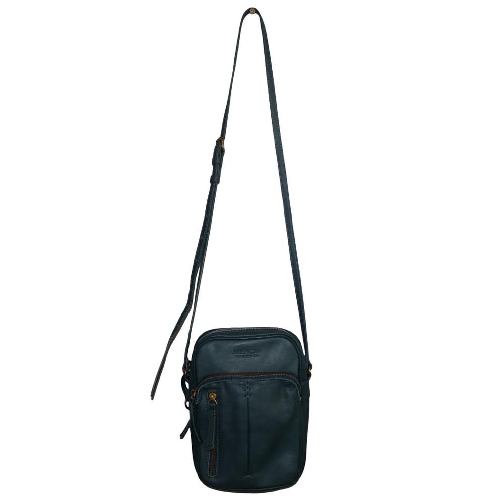 American‎ Leather Co. Teal Crossbody Bag - Picture 6 of 10